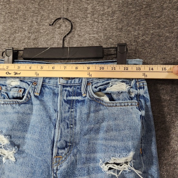 Grlfrnd‎ Womens 'Karolina' Slim Straight High Rise Distressed Jeans Blue Size 26 - Picture 10 of 14